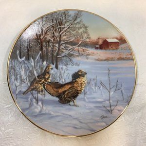 1991 W. S. George China "In Display: Ruffed Grouse" Collector's Plate